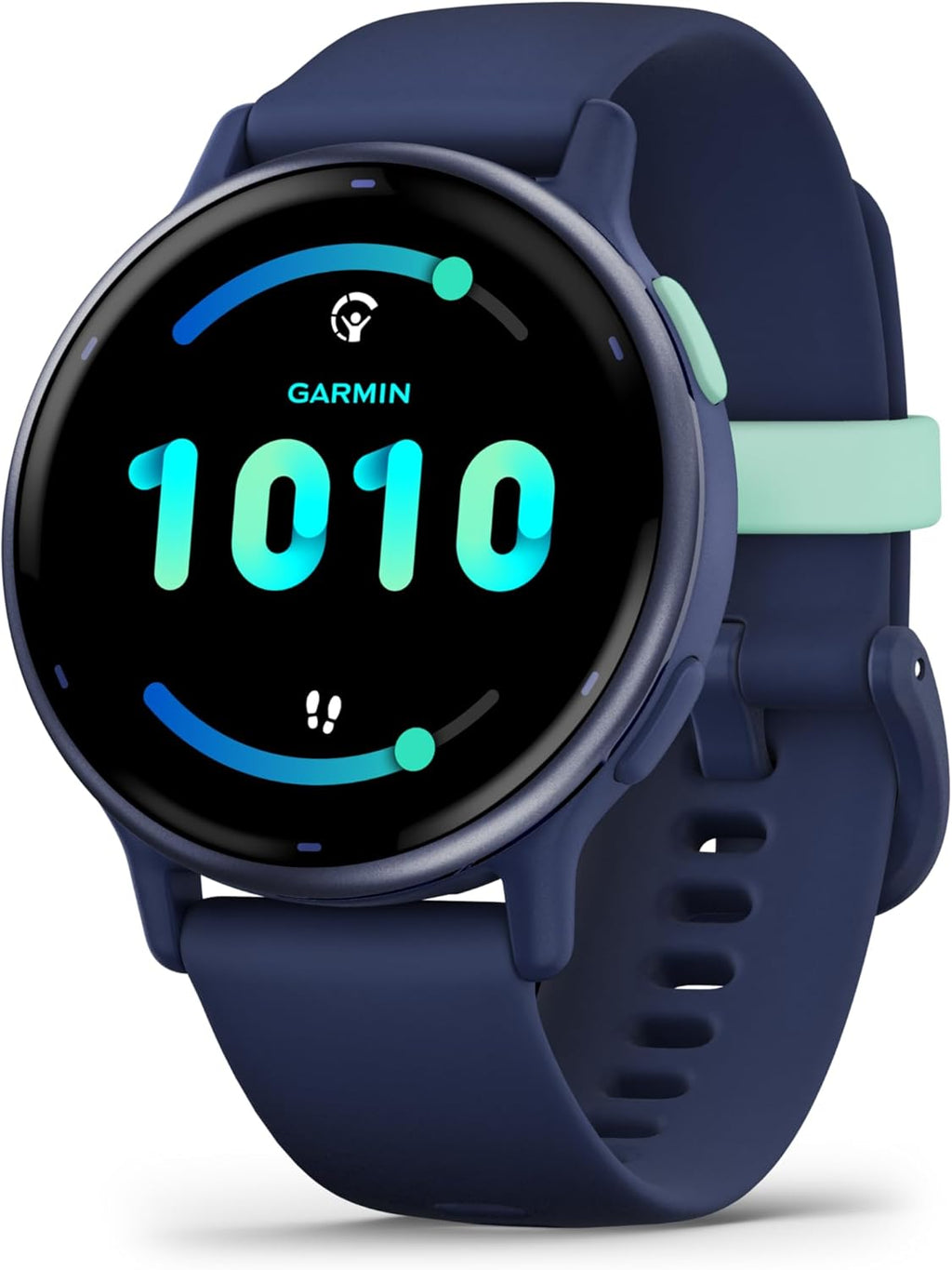Garmin Vivoactive 5, Health and Fitness GPS Smartwatch for Women and Men, Metallic Navy Bezel w/Navy Case and Silicone Band, 11 Days Battery Life, 1.2” AMOLED Touchscreen Display (Bundle)