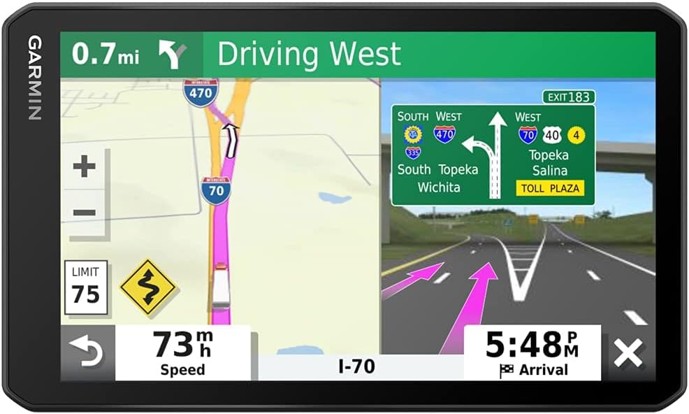 Garmin 010-02313-00 dezl OTR700 7" GPS Truck Navigator Bundle with 2 Year Extended Accidental Repair Plan (Renewed)