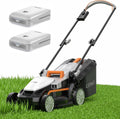 Litheli Cordless Lawn Mower 13 Inch, U20 Handy+ 20V Electric Lawn Mowers for Garden, Yard and Farm, 5 Heights Adjustment, Light Weight,2 x 4.0Ah Portable Battery Included