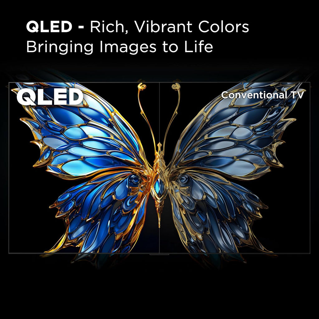 TCL 75-Inch Class Q65 QLED 4K Smart TV with Fire TV (75Q651F, 2024 Model), Dolby Vision and Atmos, HDR PRO+, Alexa Built-in with Voice Remote, Apple AirPlay 2 Compatibility, Streaming Television