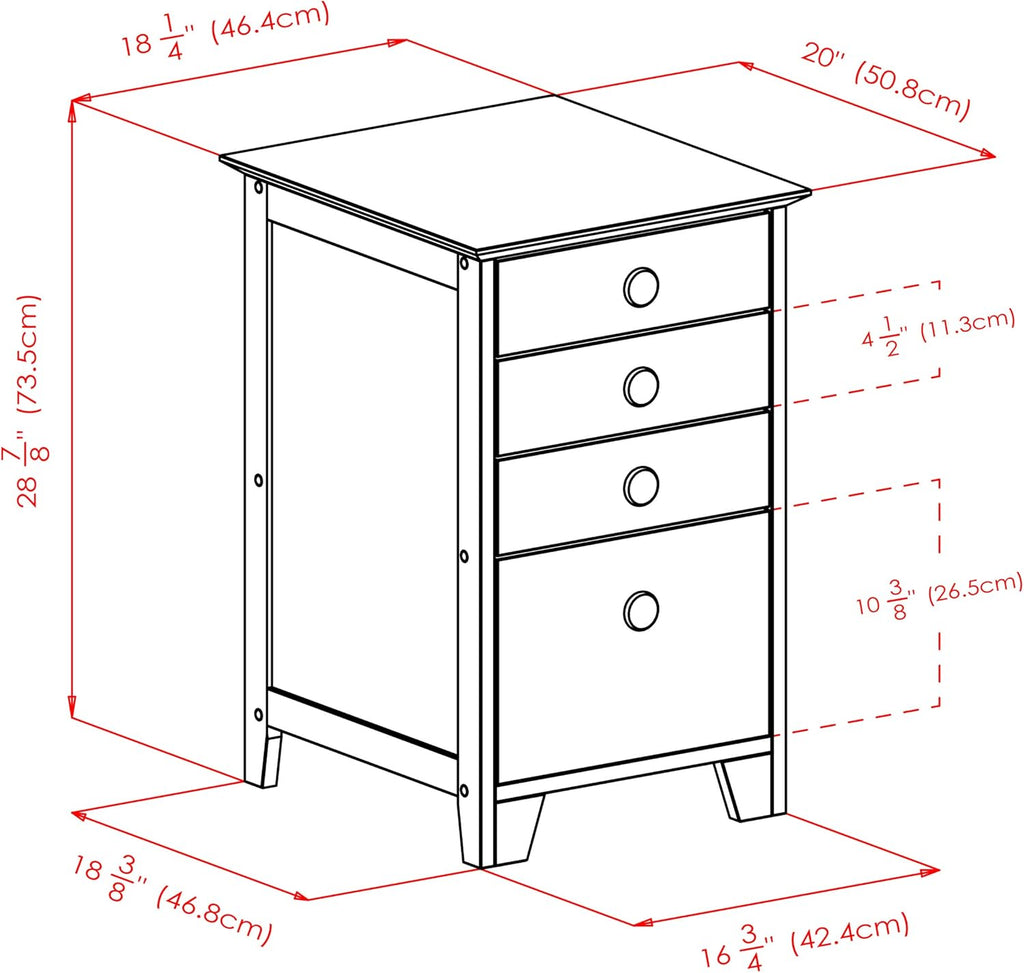 Winsome Studio File Cabinet, Honey
