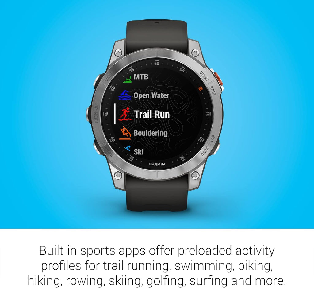 Garmin epix Gen 2, Premium Active smartwatch, Touchscreen AMOLED Display, Adventure Watch with Advanced Features, Slate Steel