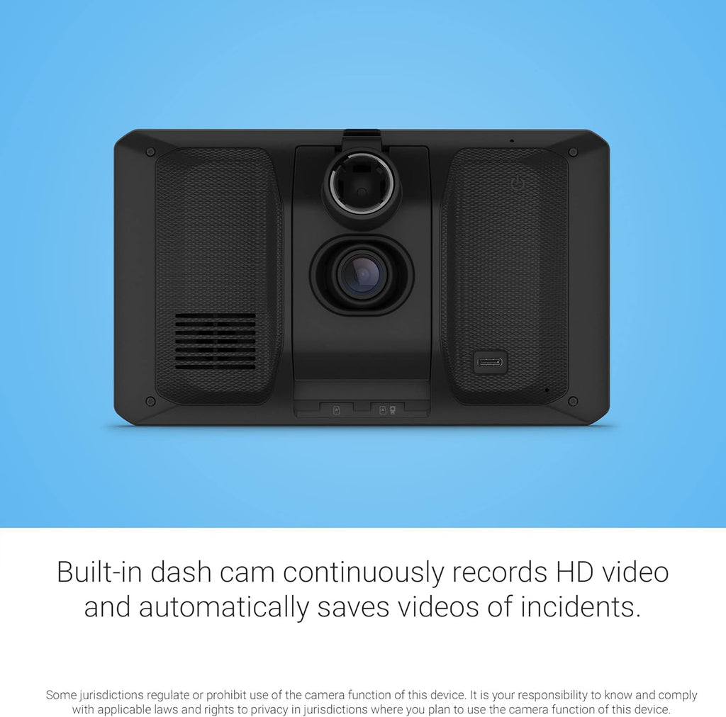Garmin RV Cam 795, Large, Easy-to-Read 7" GPS Navigator, Built-in Dash Cam, Automatic Incident Detection, Custom RV Routing, High-Resolution Birdseye Satellite Imagery (Renewed)