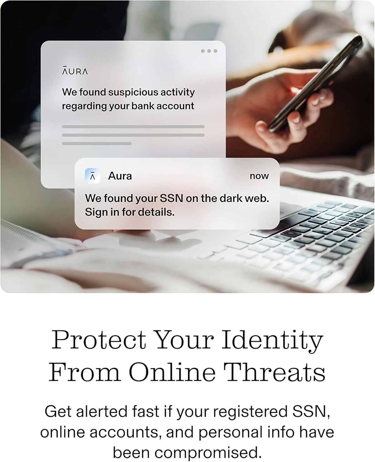 Aura Antivirus | Internet Security | 10 Devices | Includes VPN, Password Manager, Breach Alerts, Anti-Track, Dark Web Monitoring | Antivirus Plan, 1 Year Prepaid Subscription PC/Mac Online Code