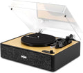 House of Marley Rise Up Bluetooth Turntable, Built-in Speakers, 2-Way Bluetooth, Audio Technica Stylus, Bamboo Finish, Recycled Felt Slipmat, Plug-and-Play with Dust Cover