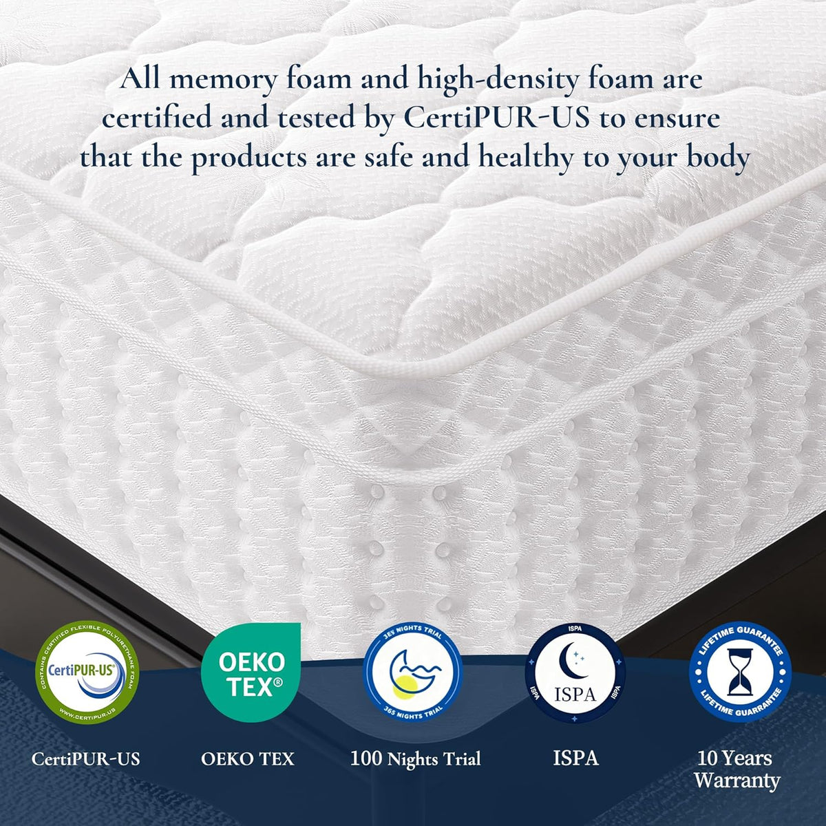 14 Inch Queen Hybrid Mattress in a Box, Plush Mattress with Gel Memory Foam & Individually Pocketed Springs, Pressure Relief & Motion Isolation, CertiPUR-US Certified, 100-Night Sleep Trial
