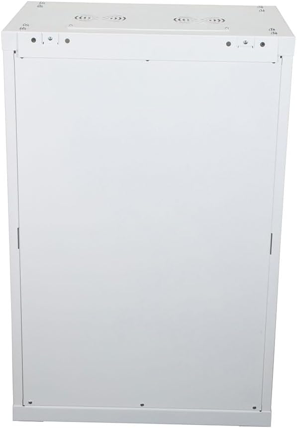 NavePoint 18U Network Cabinet with Glass Door – 18U Wall Mount Server Cabinet White 19” Rack for IT Equipment, AV Devices, Networking Equipment –23” Deep Server Rack Enclosure