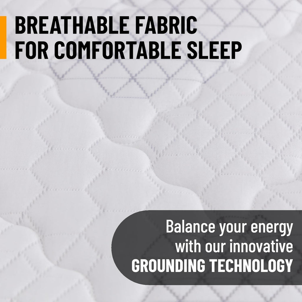 Ottomanson 9" Hybrid Twin Mattress - Firm - Made in USA - Individually Pocketed Coils & CertiPUR-US Foam - Fiberglass-Free - Bed in a Box
