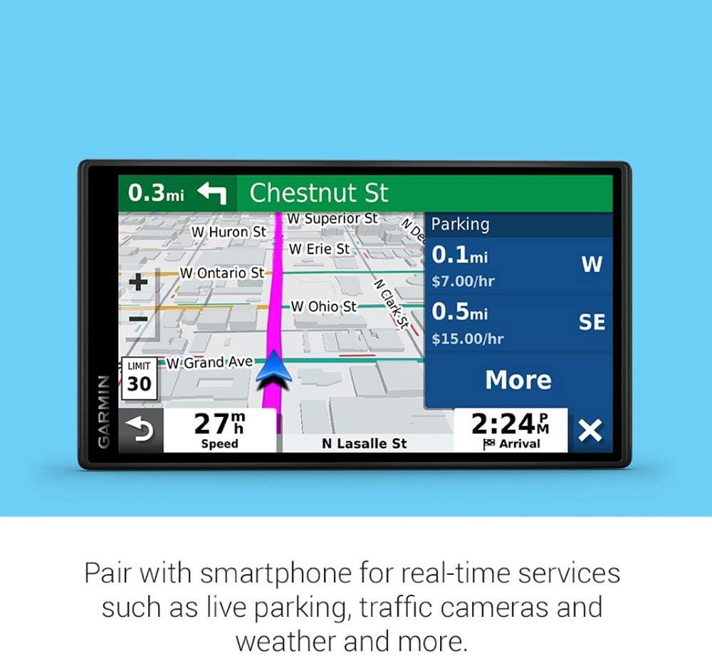 Garmin DriveSmart 55 & Traffic: GPS Navigator with a 5.5” Display, Hands-Free Calling, Included Traffic alerts and Information to enrich Road Trips (Renewed)