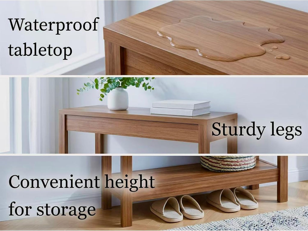 47" Entryway Table, Narrow Console Sofa Table, with Outlets and USB-C Port, Entryway Table with Open Storage, for Living Room, Hallway, Entryway, Foyer, Kitchen Counter, Walnut