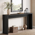 Tribesigns 55-Inch Farmhouse Console Table, Wooden Couch Table Behind Sofa with Storage, Narrow Long Entryway Hallway Table for Living Room, Entrance (Black)