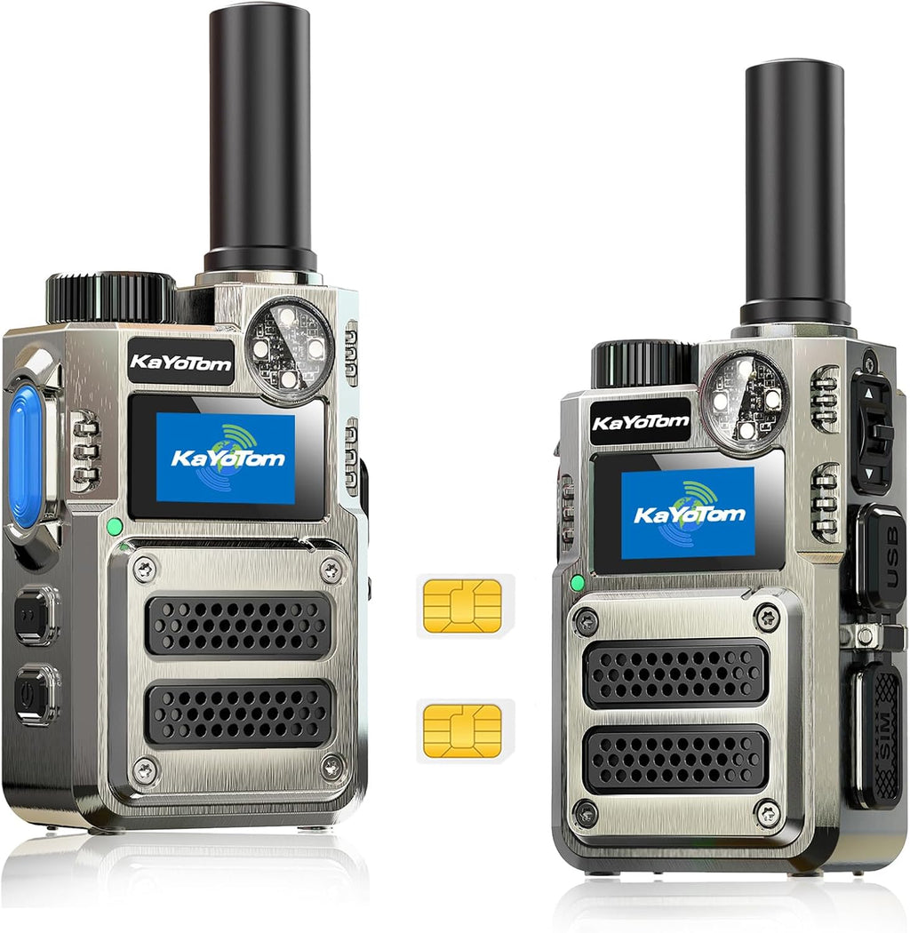 （Lifetime Free） Global Unlimited Range 4G LTE PoC Rapid Walkie Talkies Long Range Two-Way Radios 5000+ Miles with Nationwide Range,SOS Alert Long Distance Radios for Truck Fleet,Construction site