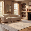 SAFAVIEH Area Rug 9x12 - Reflection Collection - Large - Cream & Ivory, Non-Shedding & Easy Cleaning, Ideal for Living Room, Bedroom, Dining Space (RFT664D)