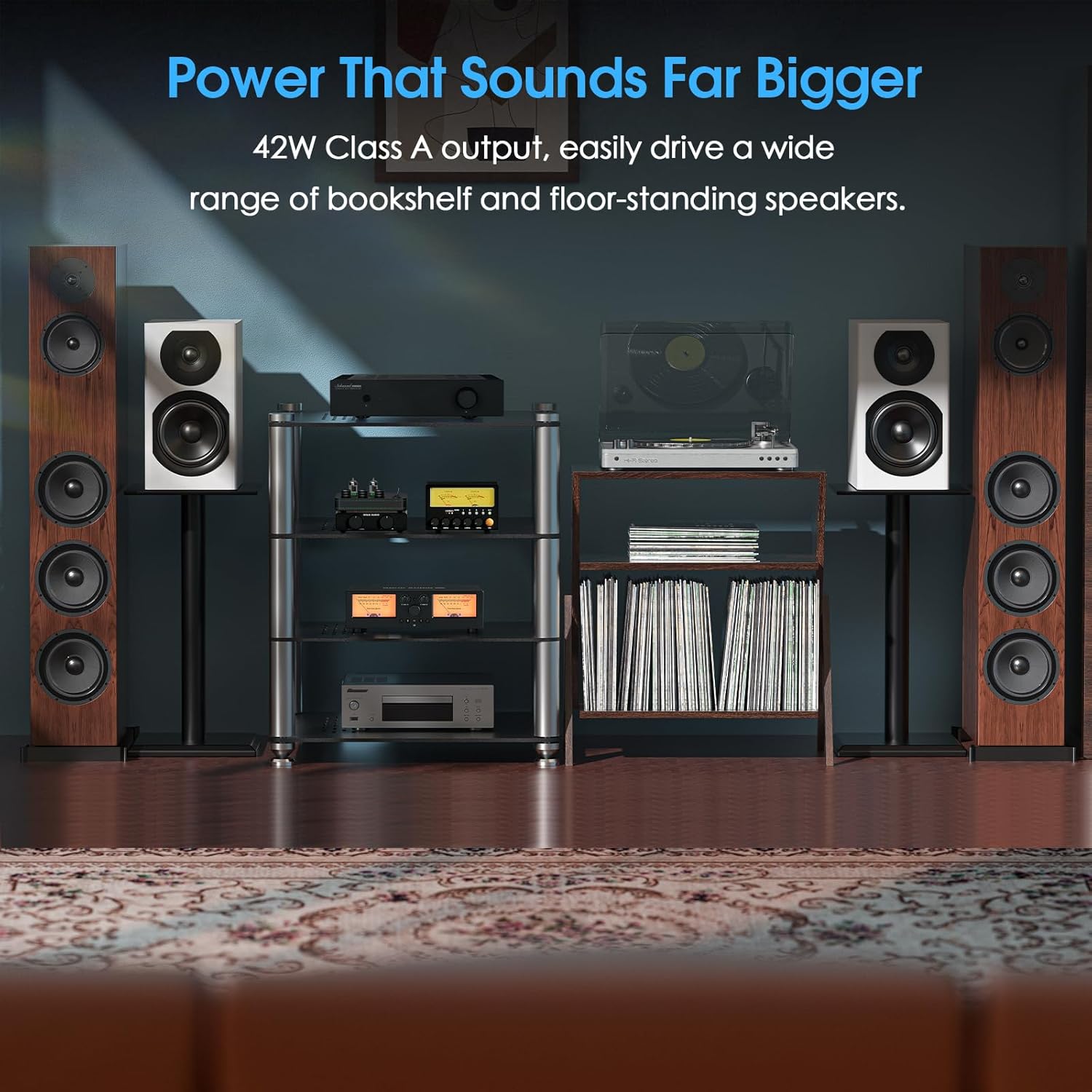 Nobsound Class A Stereo Amplifier: Single-Ended HiFi Integrated Speaker Amp Dual RCA Input Symmetrical Circuit for Home Audio Audiophiles (NS-02G PRO)