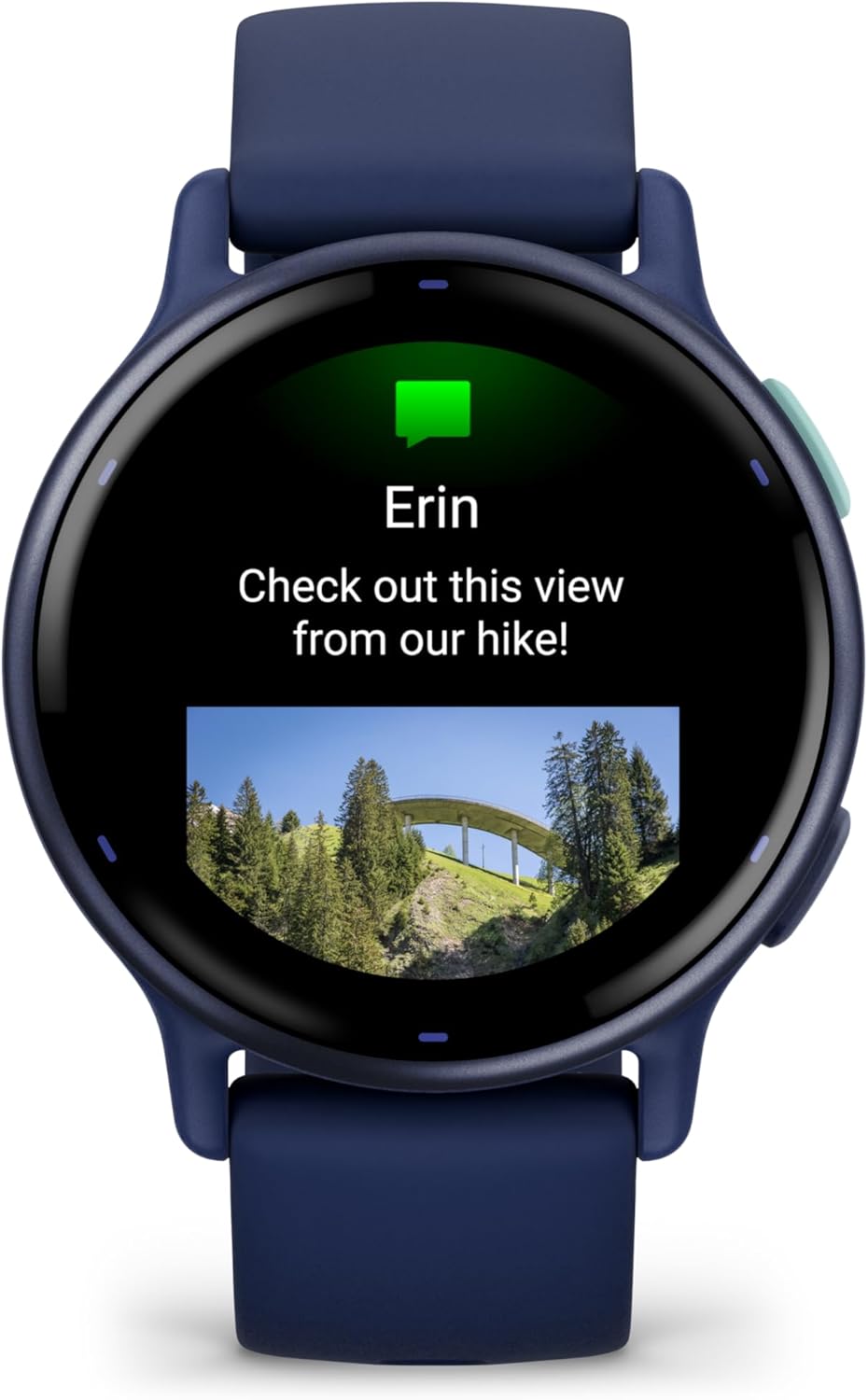 Garmin Vivoactive 5, Health and Fitness GPS Smartwatch for Women and Men, Metallic Navy Bezel w/Navy Case and Silicone Band, 11 Days Battery Life, 1.2” AMOLED Touchscreen Display (Bundle)