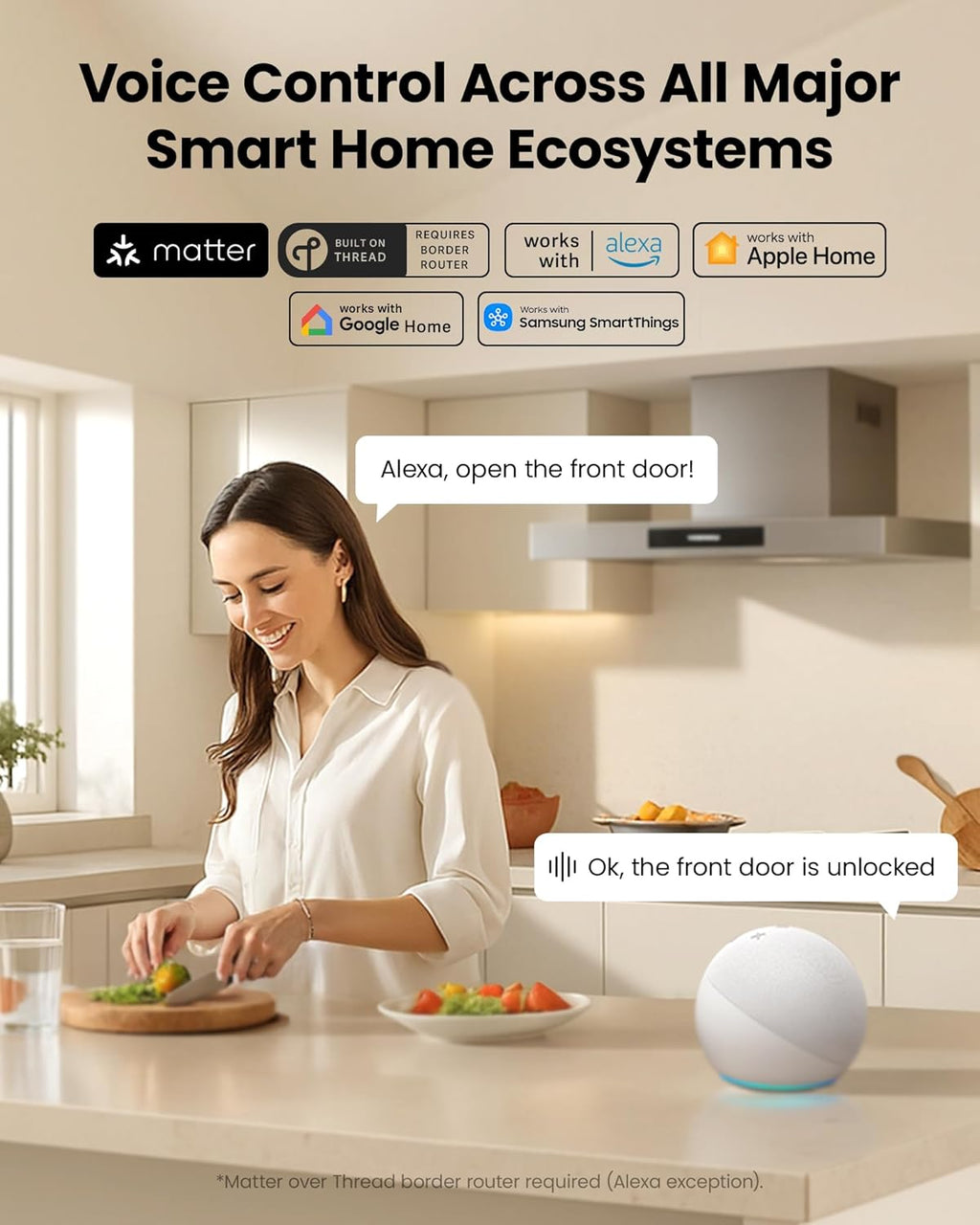 Lockin Veno Smart Lock with Palm Vein, Keyless Entry Smart Locks for Front Door with Doorbell, Fingerprint Lock Built-in WiFi, App Remote Control, 7-Month Battery Life, IP65 Waterproof