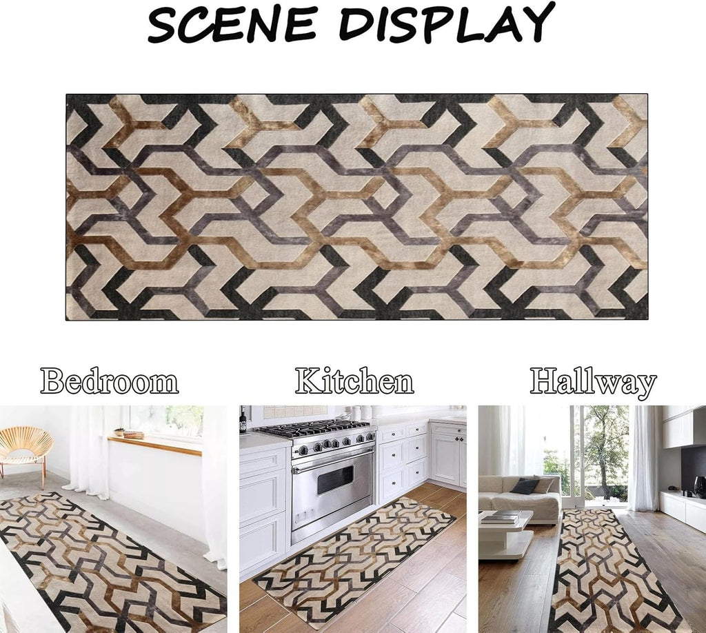 Long Narrow Hallway Runner Rugs, Home Carpet Runners for Hallway Balcony Laundry Entryway Non-Slip Decor Floor Mats 60cm/70cm/80cm/100cm Wide