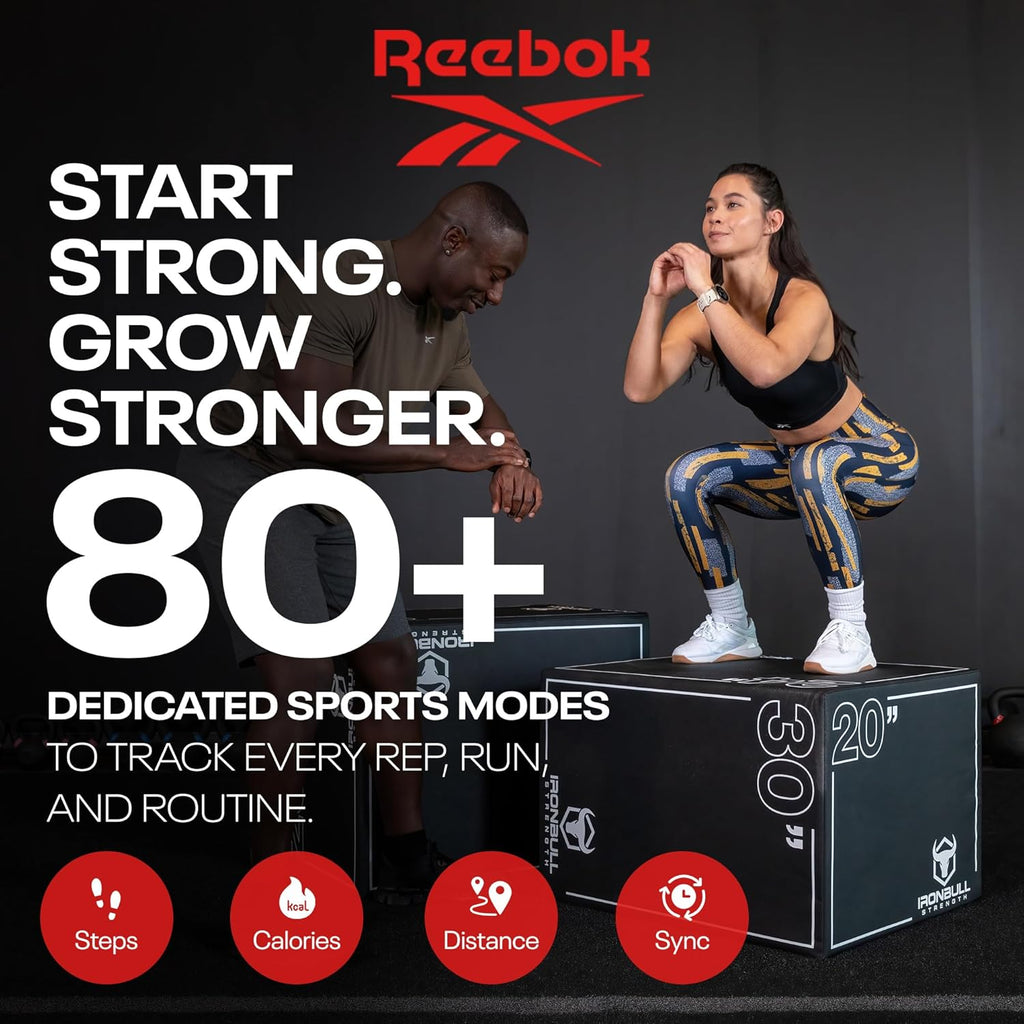 Reebok Pulse Smartwatch - GPS Fitness Tracker with Heart Rate Monitor, 10-Day Battery Life, IP68 Water Resistant Smart Fitness Watch for Men & Women, Compatible with iPhone & Android - Victory Gold