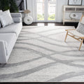 SAFAVIEH Area Rug 9x12 - Adirondack Collection - Large - Cream & Grey, Modern Wave Design, Non-Shedding & Easy to Clean, Ideal for Living Room, Bedroom, Dining Space (ADR125C)