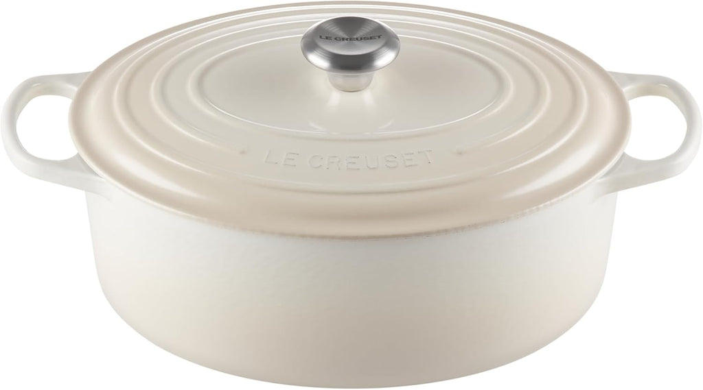 Le Creuset Enameled Cast Iron Signature Oval Dutch Oven, 6.75 qt., Meringue