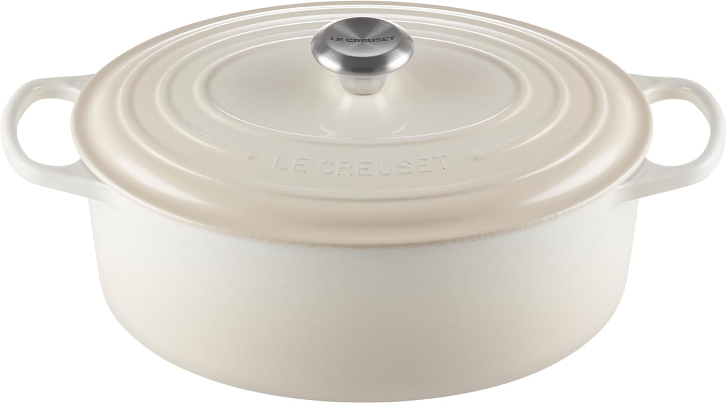 Le Creuset Enameled Cast Iron Signature Oval Dutch Oven, 6.75 qt., Meringue