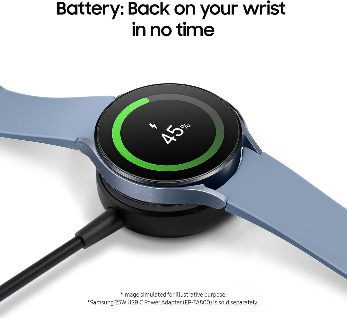SAMSUNG Galaxy Watch 5 40mm Bluetooth Smartwatch w/Body, Health, Fitness and Sleep Tracker, Sapphire Crystal Glass, Enhanced GPS Tracking, US Version, Silver Bezel w/Purple Band (Renewed)