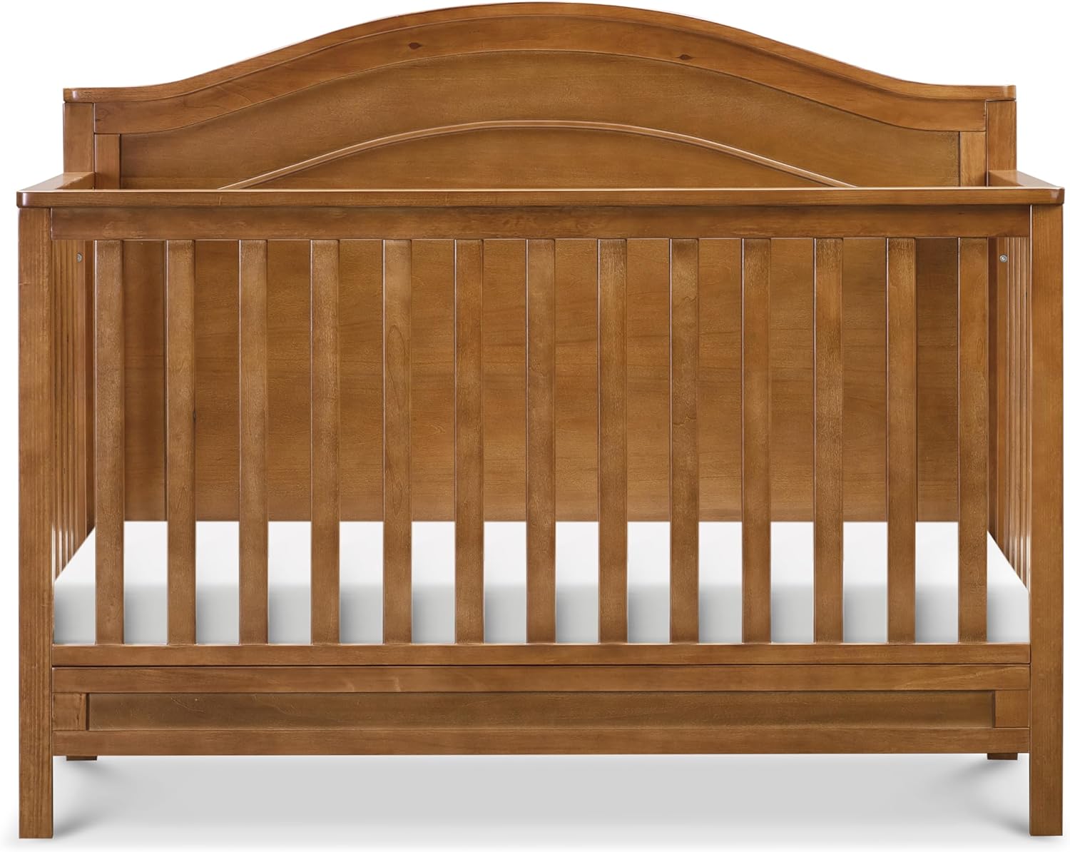 Davinci Charlie 4-in-1 Convertible Baby Crib - GREENGUARD Gold Certified Convertible Crib to Toddler Bed, Daybed, Full-Size Wooden Bed, Durable, 4 Adjustable Mattress Heights - Chestnut