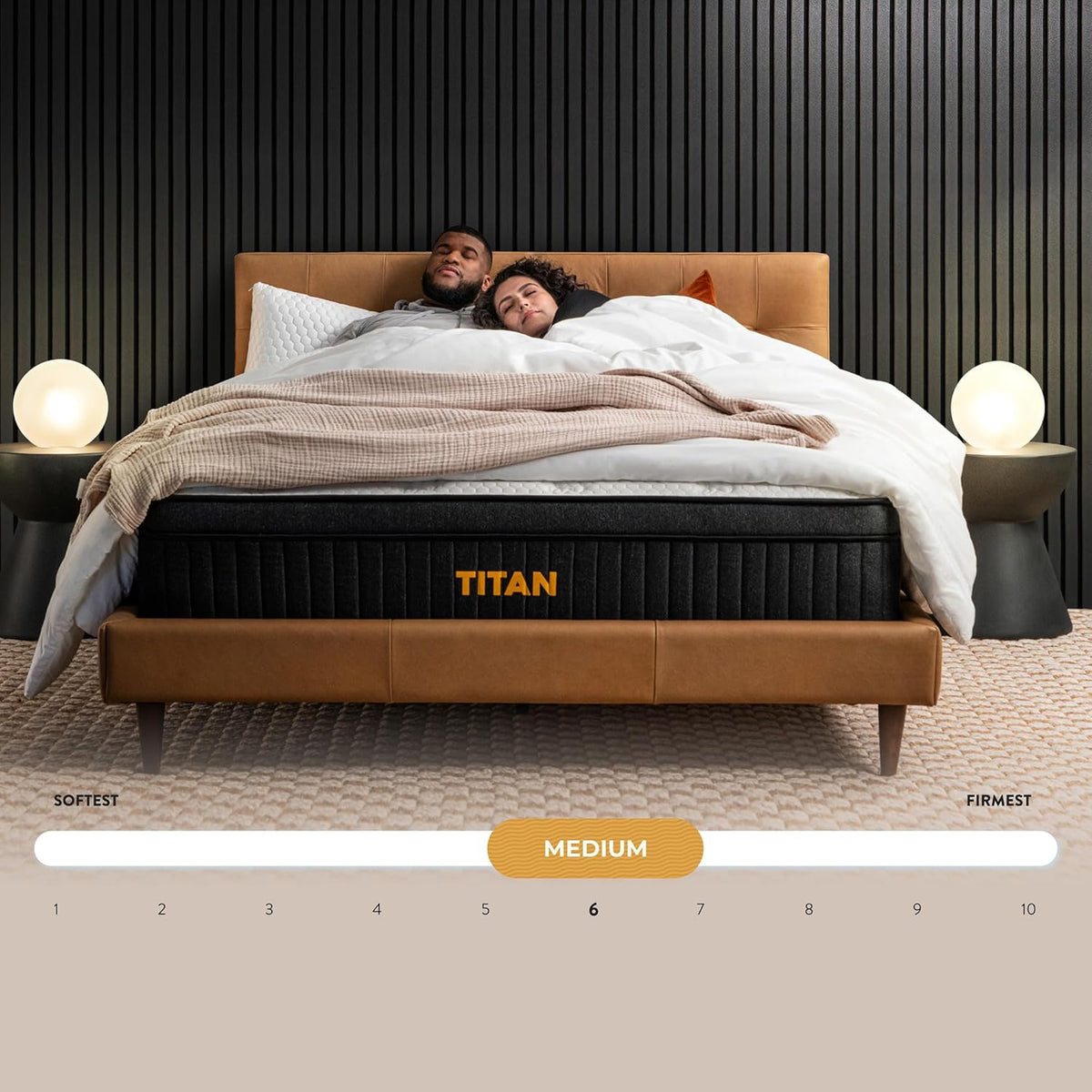 Brooklyn Bedding Titan 13" Hybrid Luxe Mattress for Plus Size Sleepers, Split Cal King 36x84, Order 2 to Make a Set
