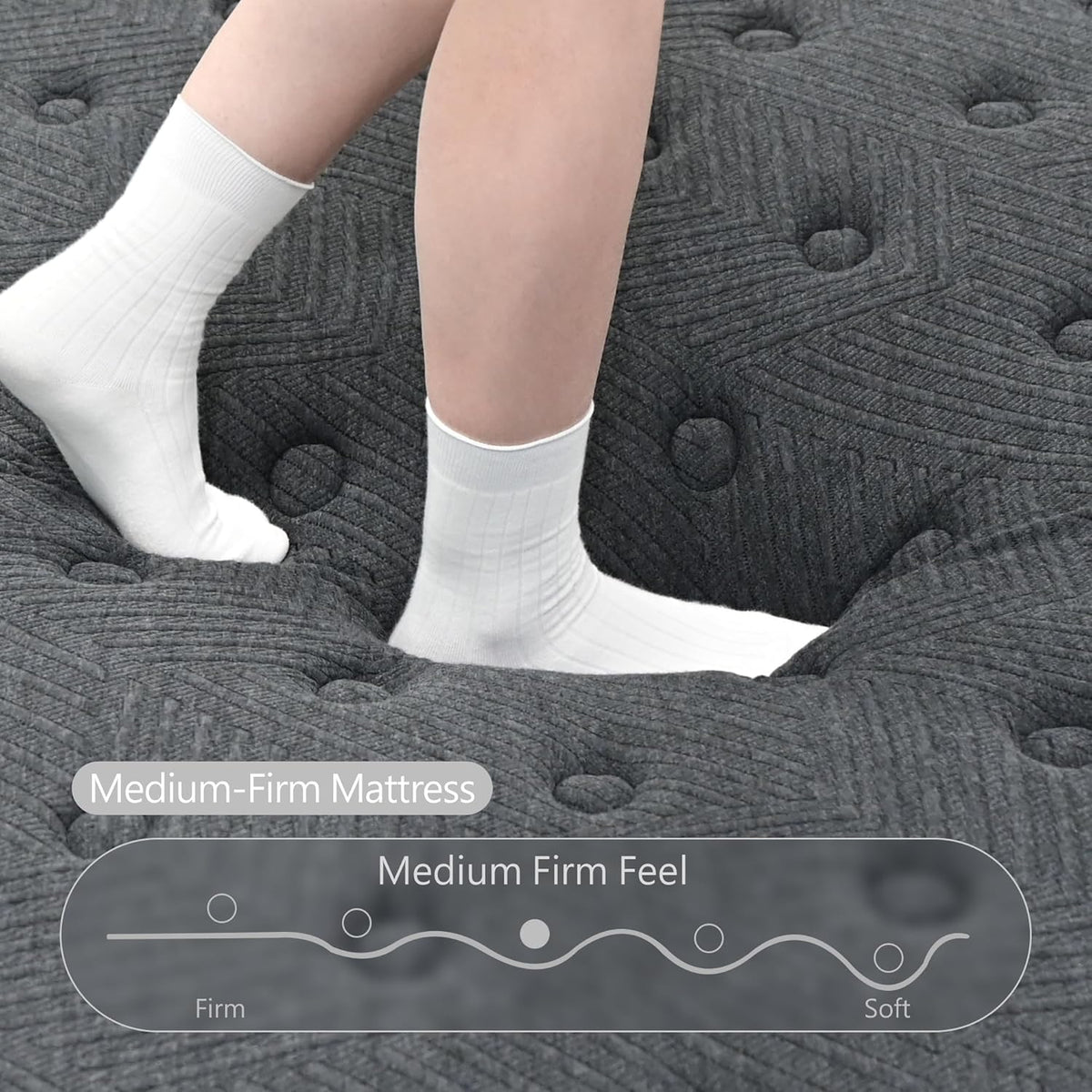 Queen Size Mattress 14 Inch,Hybrid Mattress in a Box with Individual Pocket Spring,Gel Memory Foam Queen Mattress,Breathable Supportive and Pressure Relief for Cool Night,Medium Firm
