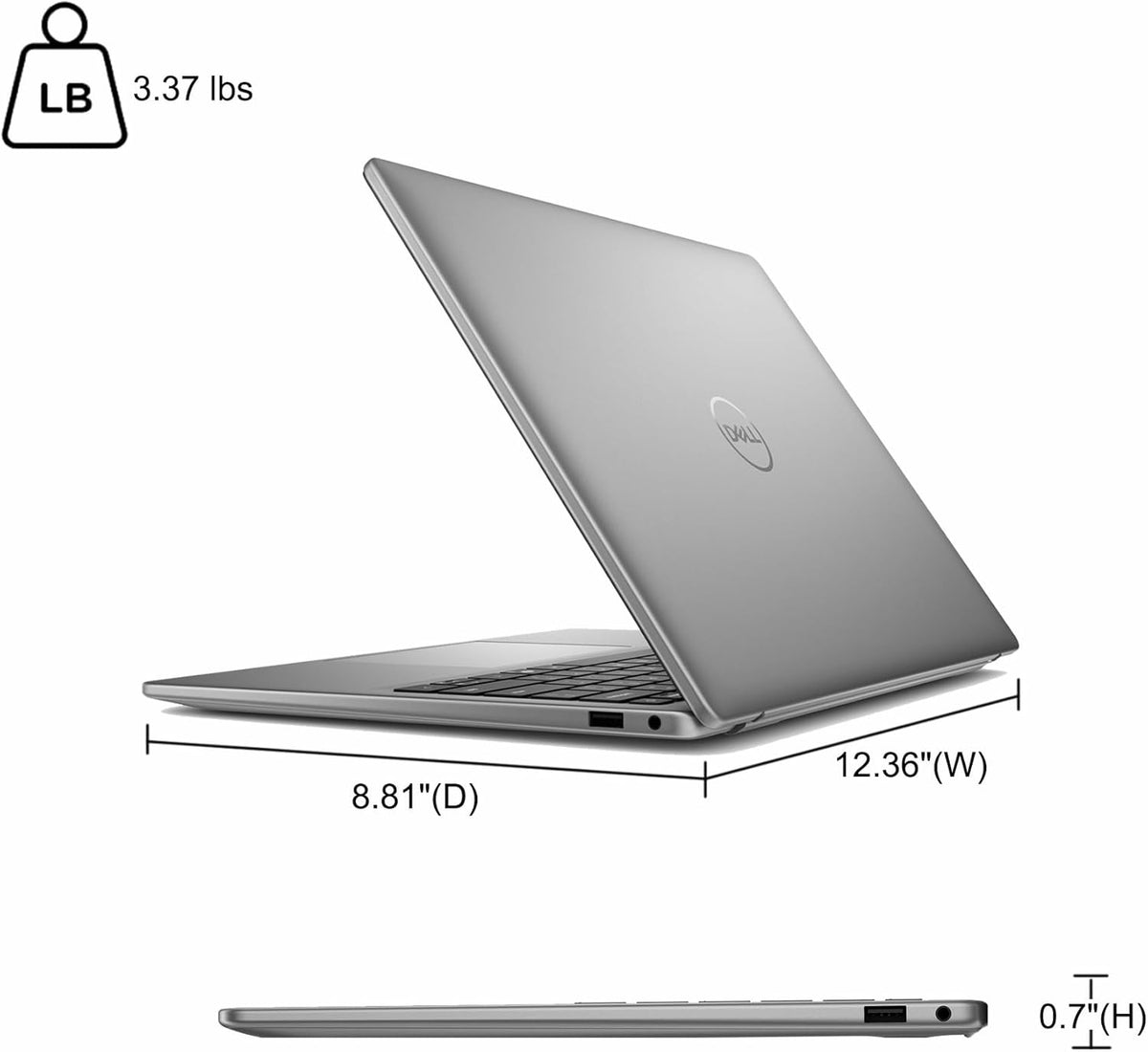 Dell Inspiron 14 5441 Laptop 14" WUXGA IPS Qualcomm 8-core Snapdragon X Up to 45 NPU Tops (>i7-1355U) 16GB DDR5 1TB SSD WiFi7 for Creator Business Professional Win11Pro