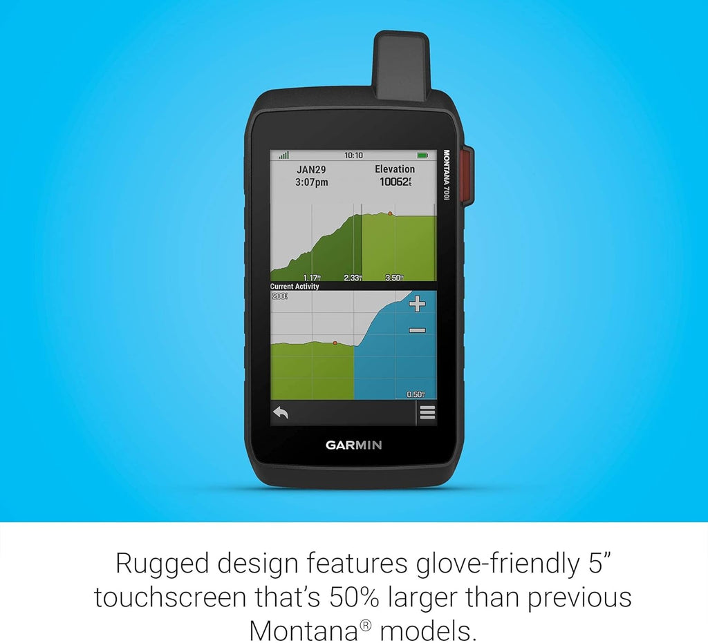Garmin Montana 700i, Rugged GPS Handheld with Built-in inReach Satellite Technology, Glove-Friendly 5" Color Touchscreen (Renewed Premium)