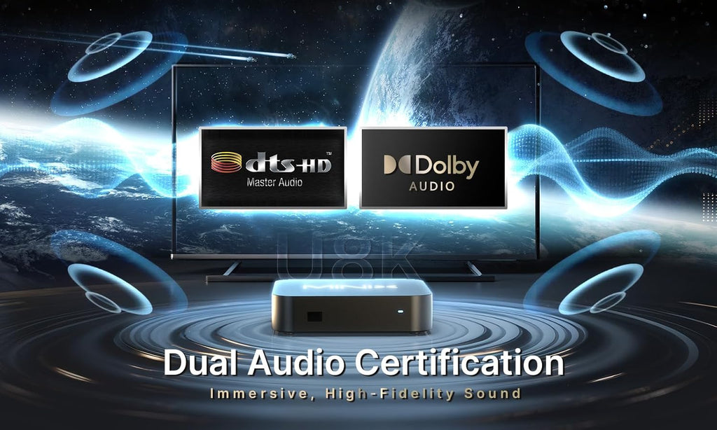 MINIX U8K-Ultra 8K Android Media Player with AI Picture Quality Enhancer & AI Resolution Upscaling 8GB RAM 128GB eMMC, Powered by AOSP 11 (Non-Android TV), Dolby Vision and Dolby Atmos Certified
