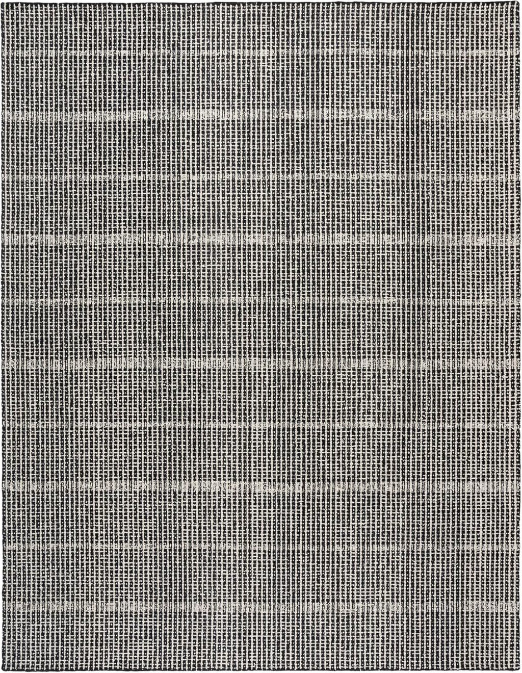 SAFAVIEH Area Rug 8x10 - Abstract Collection - Large - Black & Ivory, Handmade Wool, Ideal for Living Room, Bedroom, Office, Dining Space (ABT482Z)