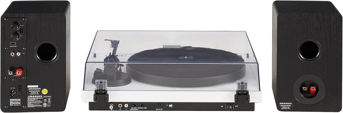 Crosley KT6101-WH Belt-Drive Bluetooth Turntable with Built-in Preamp and Included Speakers, White
