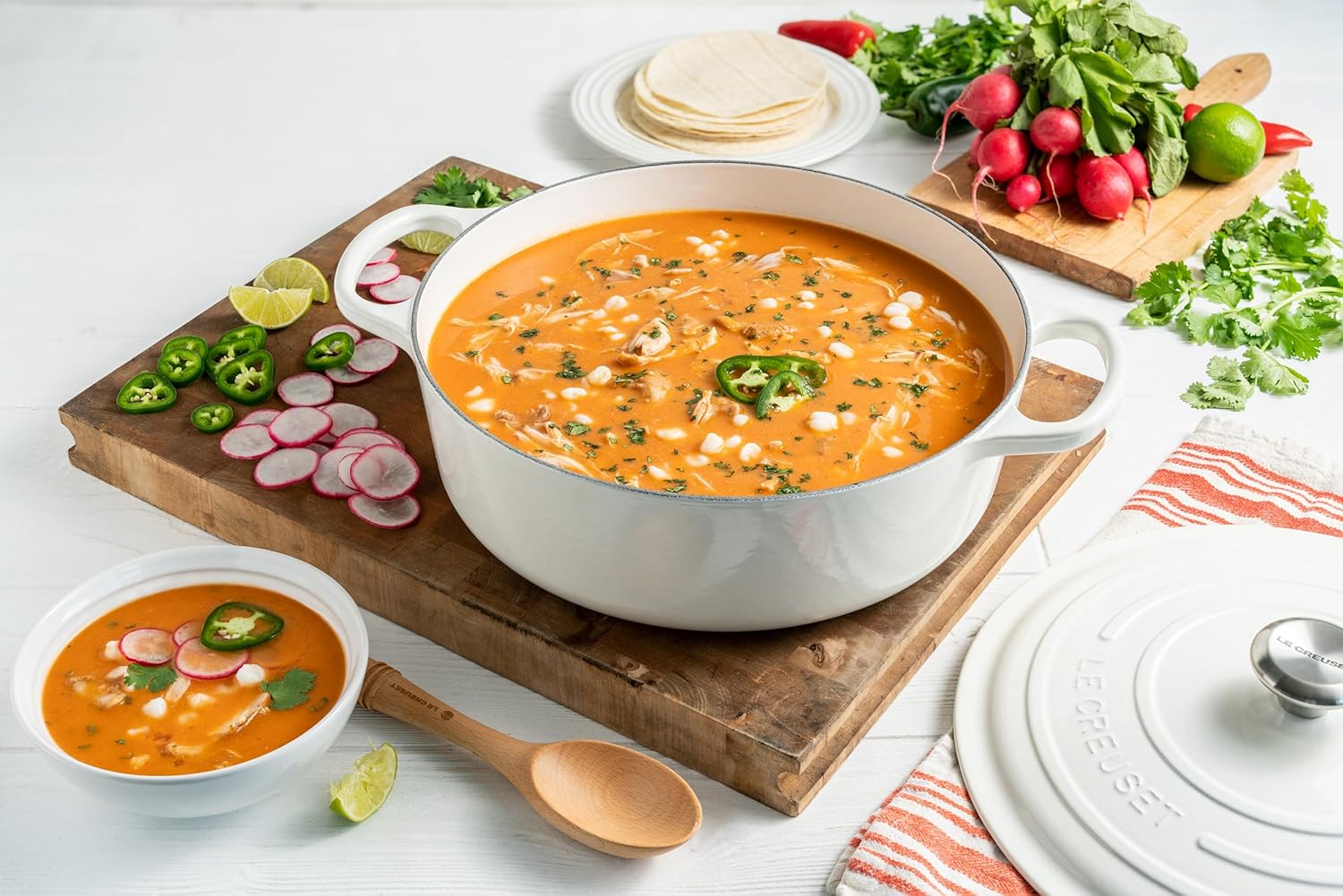 Le Creuset Enameled Cast Iron Signature Round Wide Oven, 6.75qt., Peche