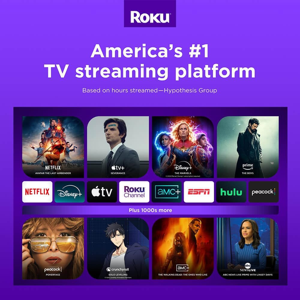 Roku 32-inch Select Series Full HD Smart TV Bundle 1080p LED Display, Dolby Audio, Works with Alexa, Voice Remote, Bluetooth Mode, w/AUX HDMI Cable, CPS 1-Year Protection Plan+Streaming kit (Renewed)