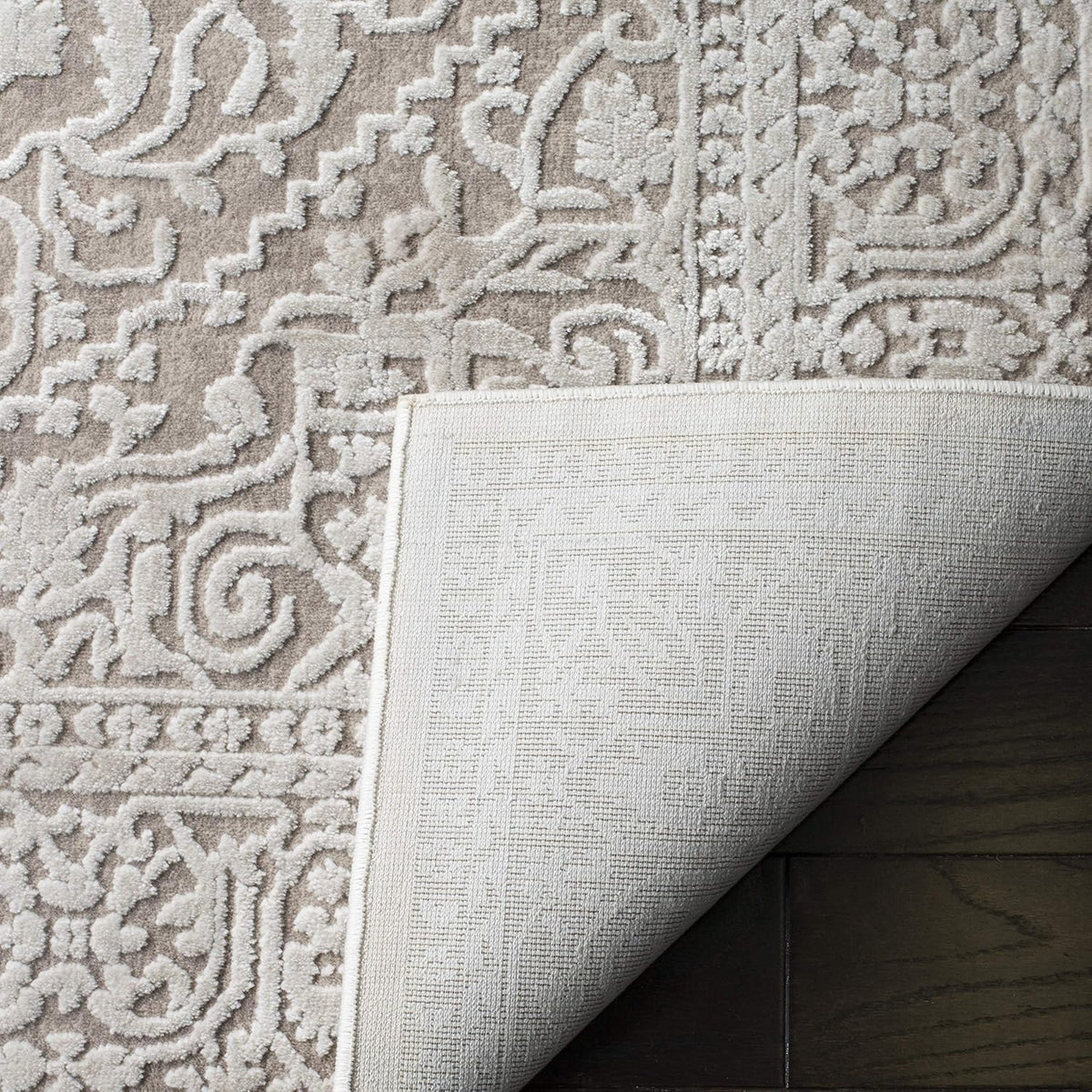 SAFAVIEH Area Rug 9x12 - Reflection Collection - Large - Beige & Cream, Non-Shedding & Easy Cleaning, Ideal for Living Room, Bedroom, Dining Space (RFT670A)