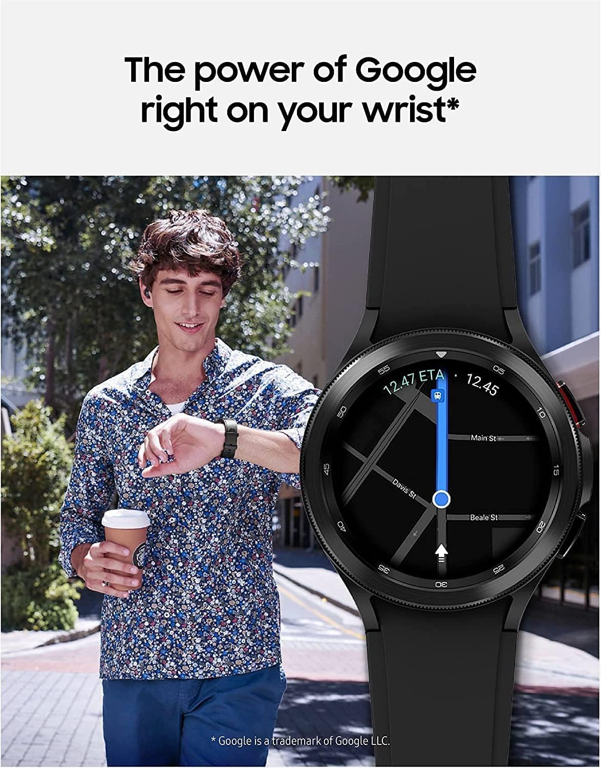 SAMSUNG Galaxy Watch 4 46 mm Smartwatch w/Bonus Band (White), ECG Monitor Tracker for Health, Fitness, Running, Sleep Cycles, GPS Fall Detection & Bluetooth, US Version, Black