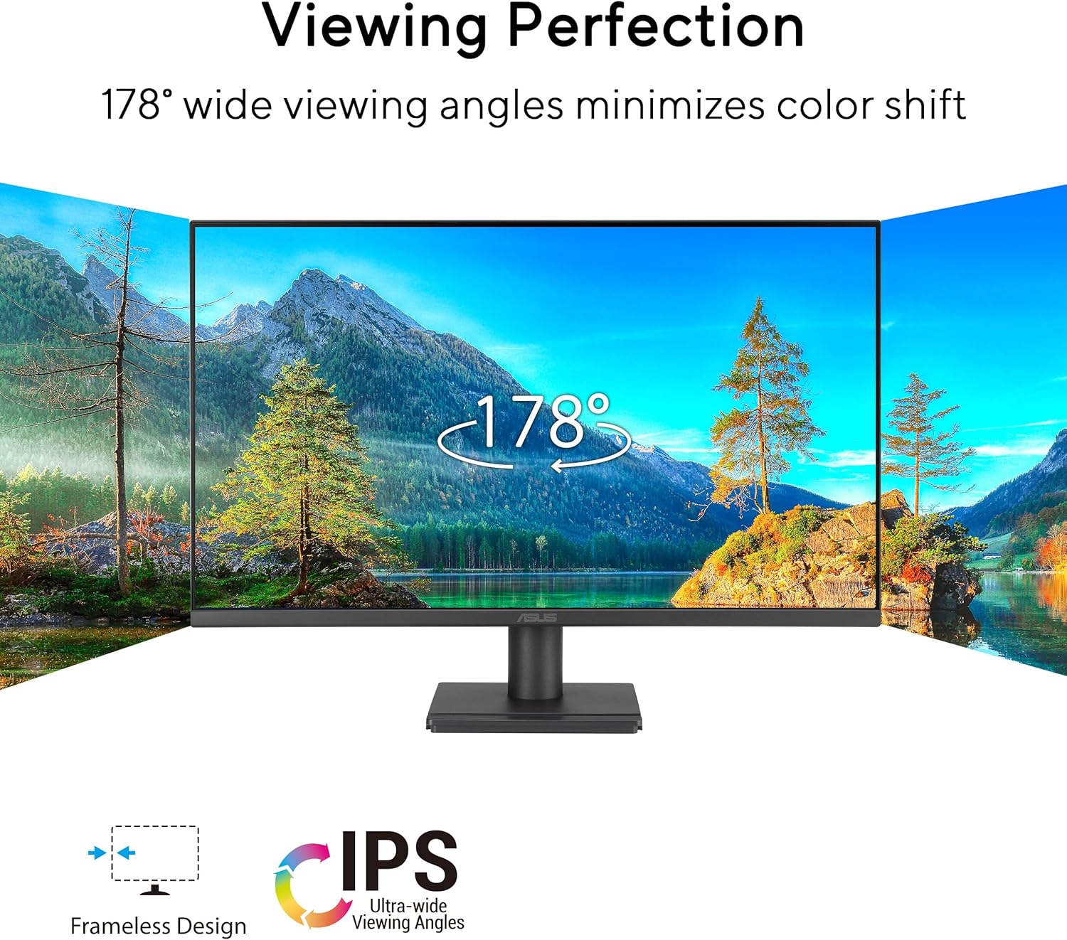 ASUS 24” 1080P Computer Monitor (VA249QG) – IPS, Full HD, 120Hz, 1ms, Adaptive-Sync, 99% sRGB, Speakers, HDMI, DisplayPort, VGA, Low Blue Light, Flicker-Free, VESA Mountable, 3yr Warranty