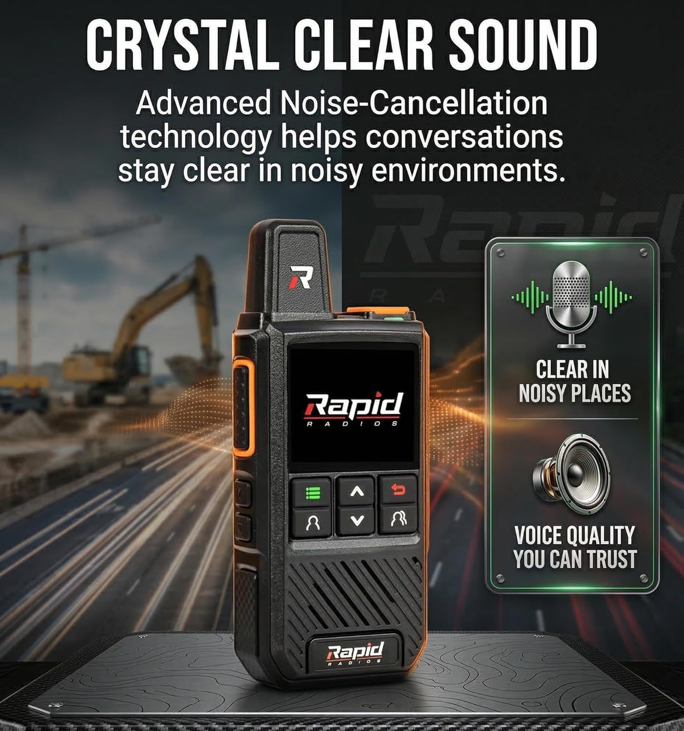 Rapid Radios Nationwide LTE Walkie-Talkie - Two-Way Radio - Unlimited Range POC Two Way Radios Set