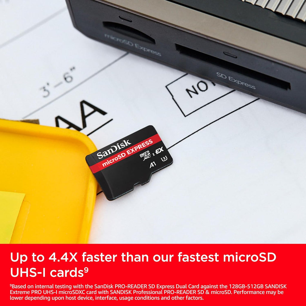 SANDISK 512GB microSD Express Card - Works with Nintendo-Switch 2, Up to 880MB/s Read, Up to 650MB/s Write, 220MB/s Sustained Write, U3, C10 - SDSQXFN-512G-GN4N