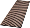 WVH Luxury American Walnut Acoustic Slat Wood Wall Panels, Measures 94.49" x 25.20", Premium Finish, Interior Decor for Walls & Ceilings, Noise Cancelling & Sound Absorbing for Home & Office, 2pcs