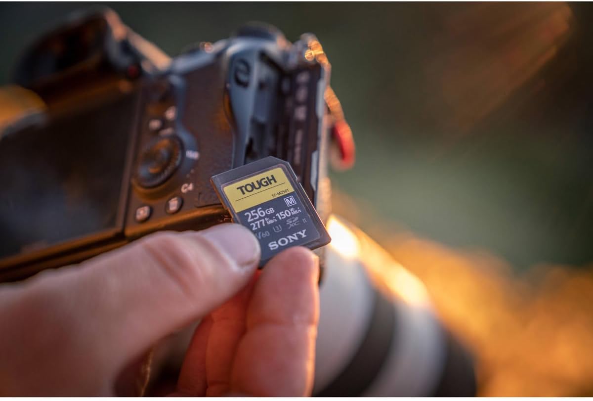 Sony TOUGH-M series SDXC UHS-II Card 128GB, V60, CL10, U3, Max R277MB/S, W150MB/S (SF-M128T/T1)