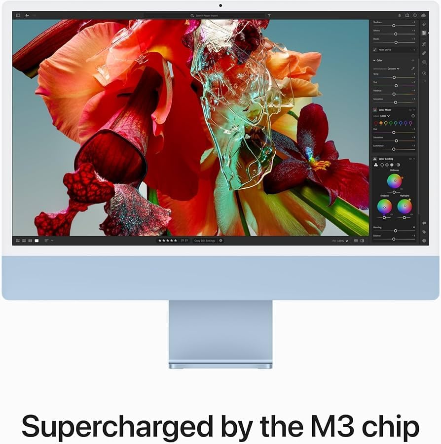 Apple 2023 24-inch iMac with Apple M3 Chip, 8GB RAM, 1TB SSD, Blue (Renewed)