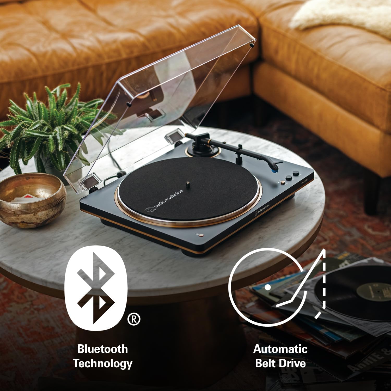 Audio-Technica AT-LP70XBT Wireless Turntable (Black/Bronze)