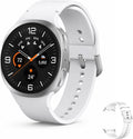 Samsung Galaxy Watch 8 (2025) Bluetooth Smartwatch, Intl Version – Fitness & Sleep Tracking,Heart Rate Monitor, Android Compatible (Not for iOS) – with Extra Hybrid Band (Silver, 44mm)