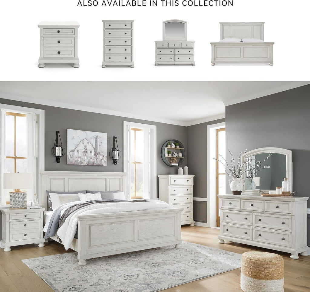 Signature Design by Ashley Robbinsdale Traditional 2 Drawer Night Stand, White