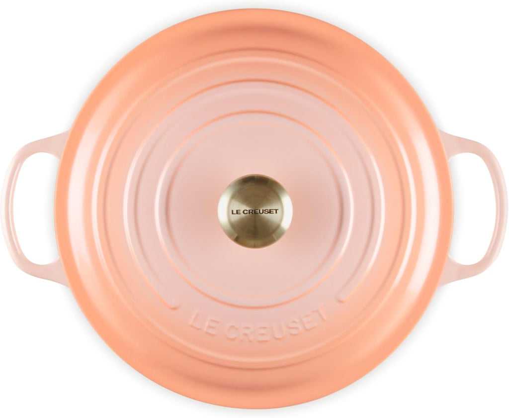 Le Creuset Enameled Cast Iron Signature Round Wide Oven, 6.75qt., Peche