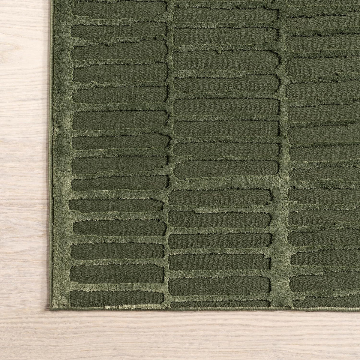 nuLOOM Kailani Green, 6'7" x 9', Geometric, Soft and Cozy, High Traffic, Stain Resistant, Easy Clean, Durable Washable Area Rug for Bedroom, Living Room, Dining Space, Den, Foyer, Entryway