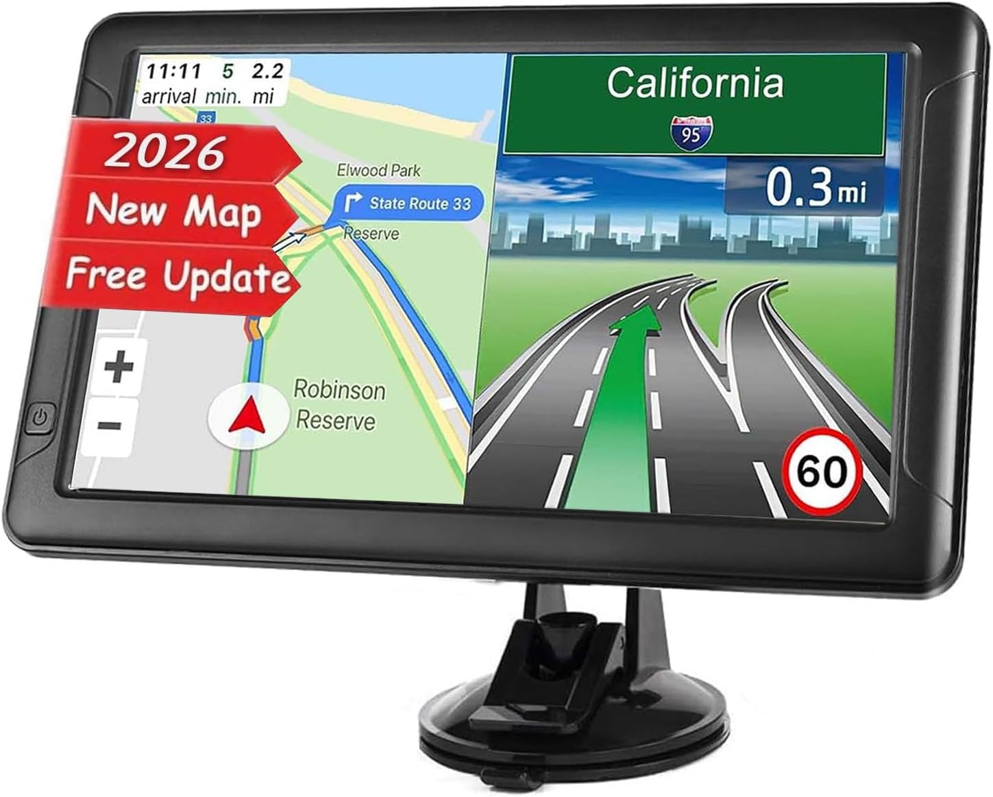 GPS Navigator for Car, Latest 2026 Map 9-inch Touch Screen 16GB GPS Navigation System,Truck GPS Navigation System,Voice Guidance and Speed Camera Warning GPS,Provides Lifetime Live Map Updates